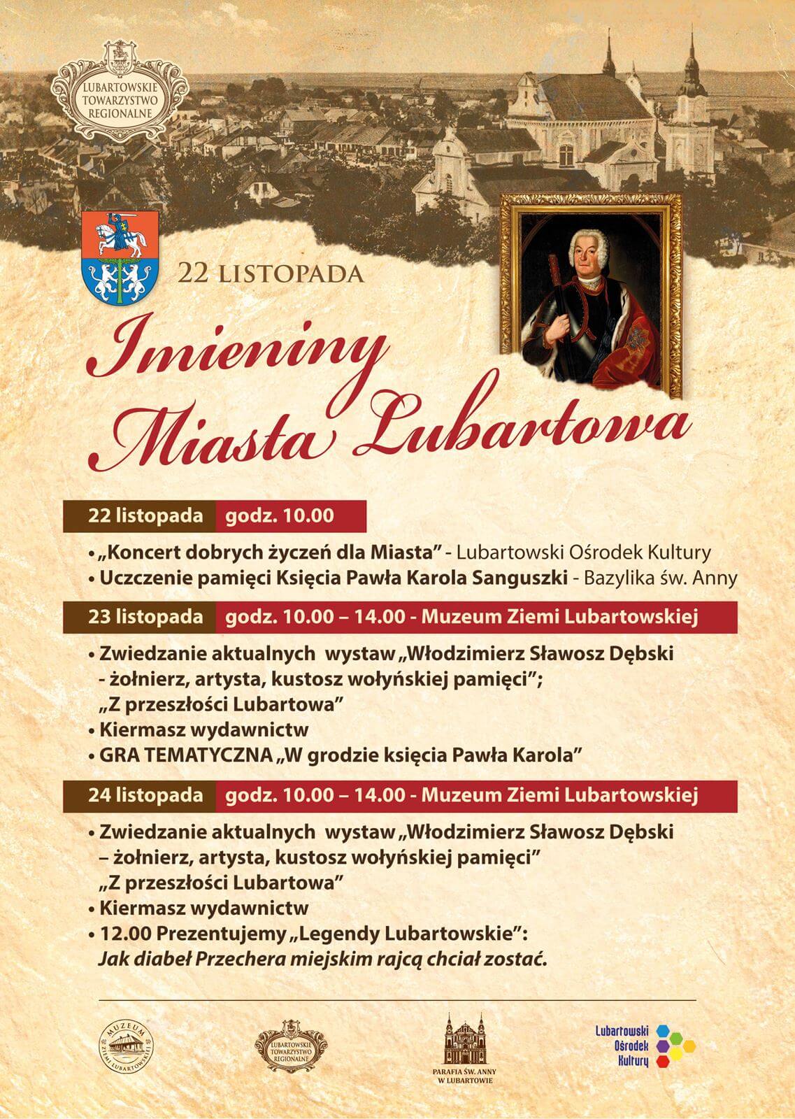 Plakat Imieniny Miasta Lubartowa